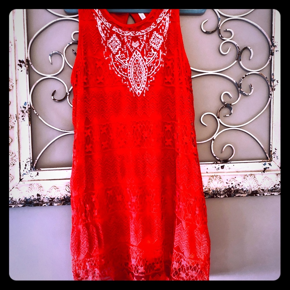 Coral Beach dress/sundress- flattering